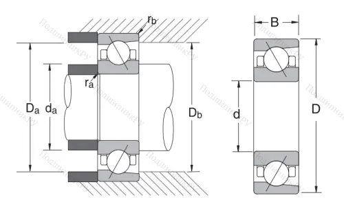 Сверхточный подшипник 7206 CTRSULP 3