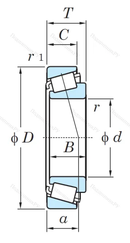 Конический роликовый подшипник 33209 JR от производителя  KOYO