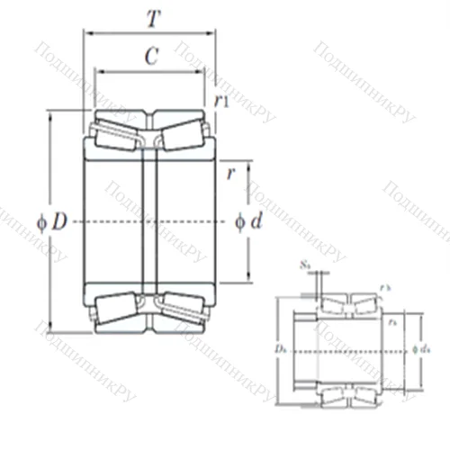 Подшипник роликовый радиально-упорный 46T 32222JR/101 от производителя  KOYO Подшипник роликовый радиально-упорный 46T 32222JR/101 от производителя  KOYO