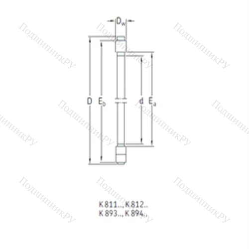 Подшипник роликовый упорный K 81214TN от производителя  SKF