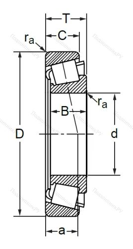 Конический роликовый подшипник У-27706 А (30306 С) в Орле