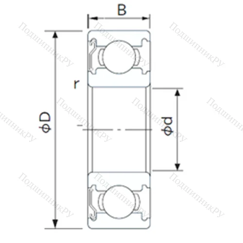 Подшипник шариковый радиальный 6215ZE