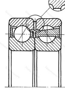 Подшипник  3286308 размер 40x90x36,5 от производителя  ГПЗ-1 Подшипник  3286308 размер 40x90x36,5 от производителя  ГПЗ-1