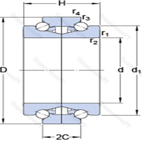 Прецизионные двойные упорно-радиальные шарикоподшипники BTW 65 CTN 9/SP