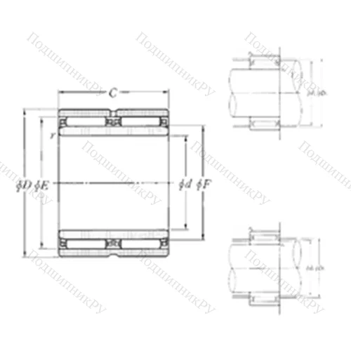 Подшипник игольчатый радиальный NAO-45?72?40ZW от производителя  NTN