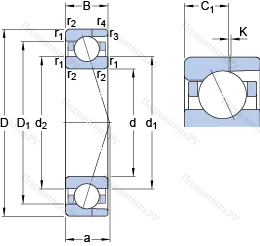 Подшипник 7005 CD/HCP 4AH