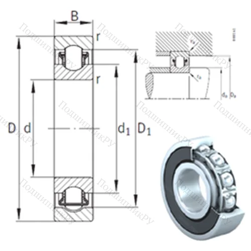 Подшипник с шариковыми роликами (ball roller) радиальный BXRE 210-2HRS