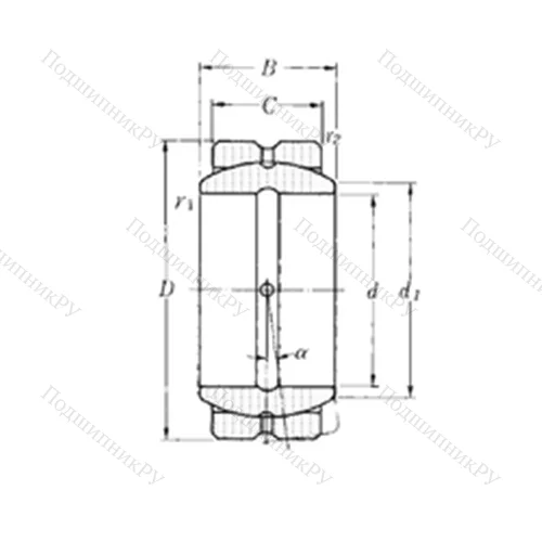 Подшипник скольжения сферический SA 2-80B от производителя  NTN