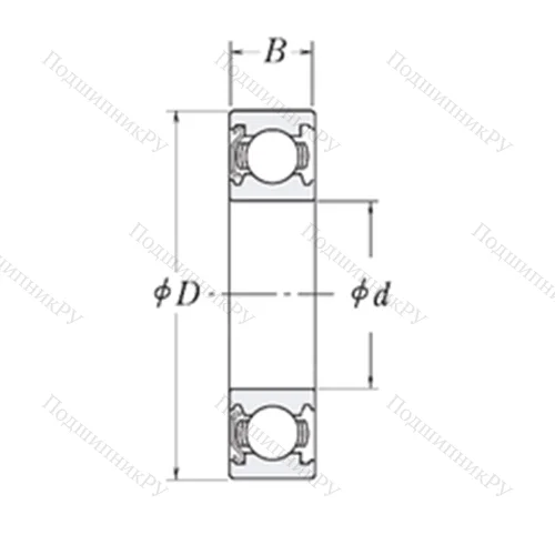 Подшипник шариковый радиальный LJ 1.1/4-Z