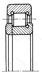 Модификация подшипника 76-592708М1 размер 40x77,5x23 ГПЗ-15