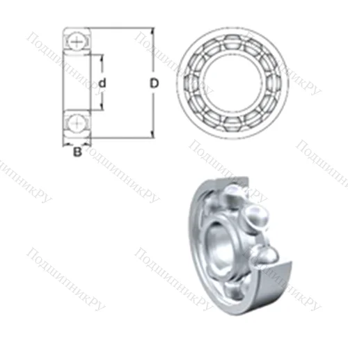Подшипник шариковый радиальный 6009 от производителя  ZEN