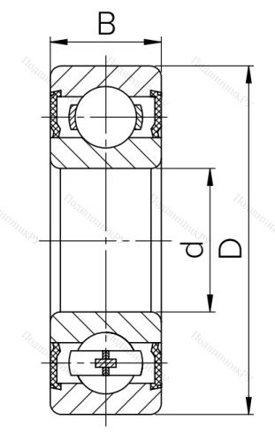 Шариковый однорядный подшипник 180322 (6322 2RS) в Орле