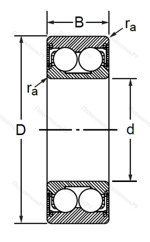 Радиально-упорный шариковый подшипник 3056206 2RS (3206 A 2RSTN) в Орле