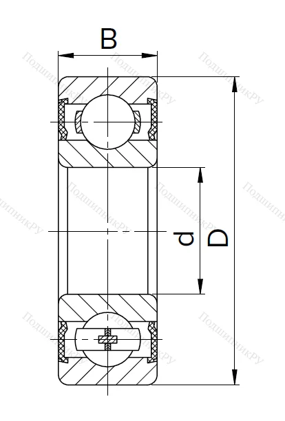 Миниатюрный шариковый подшипник 180035 T(635 2RST) в Орле