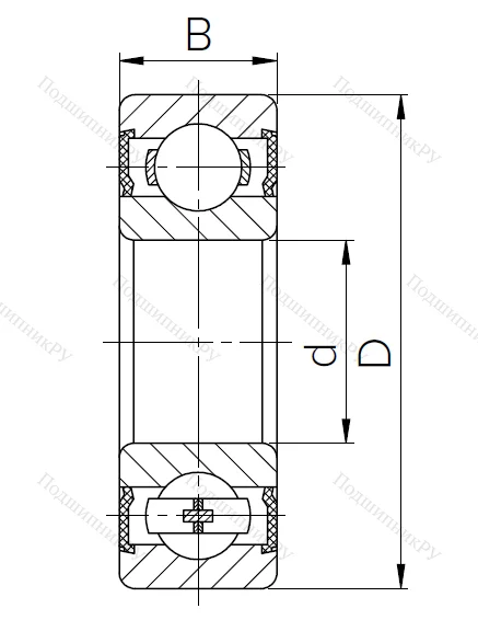 Шариковый однорядный подшипник 6-1180305 AC 17 в Орле