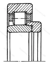 Подшипник NU 2318ECMA+HJ 23 размер 90x190x76/64 от производителя  SKF Подшипник NU 2318ECMA+HJ 23 размер 90x190x76/64 от производителя  SKF