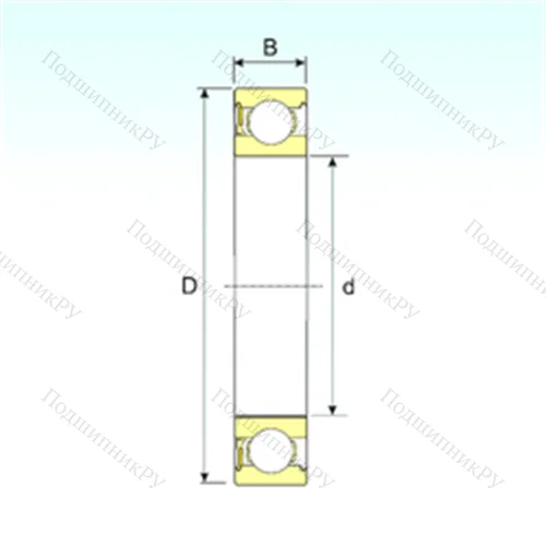 Подшипник шариковый радиальный 6210-RZ