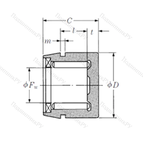 Подшипник игольчатый радиальный NSA 024A от производителя  NSK Подшипник игольчатый радиальный NSA 024A от производителя  NSK