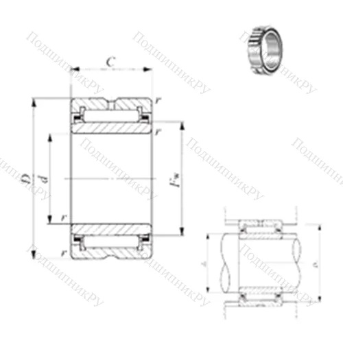 Подшипник игольчатый радиальный TAFI 385330