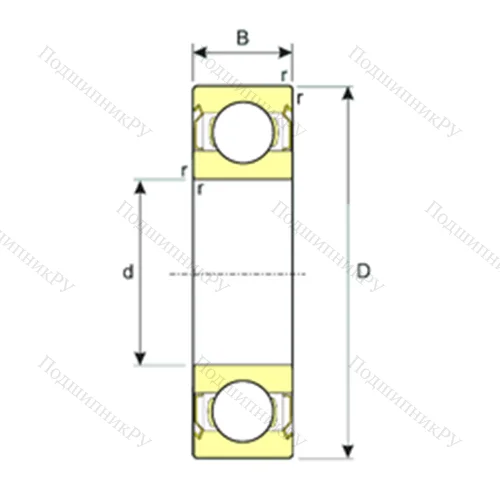 Подшипник шариковый радиальный 609-ZZ