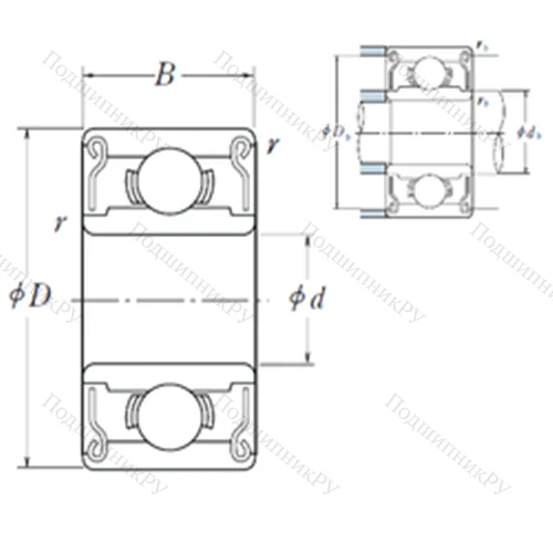 Подшипник шариковый радиальный