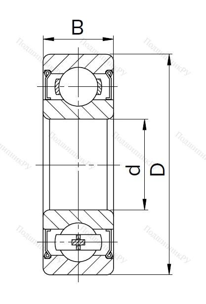 Миниатюрный шариковый подшипник 80016 T (606 ZZT) WZO1TEEIFV в Орле