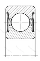 Модификация подшипника 80308АС17 размер 40x90x23 от производителя  ГПЗ-8