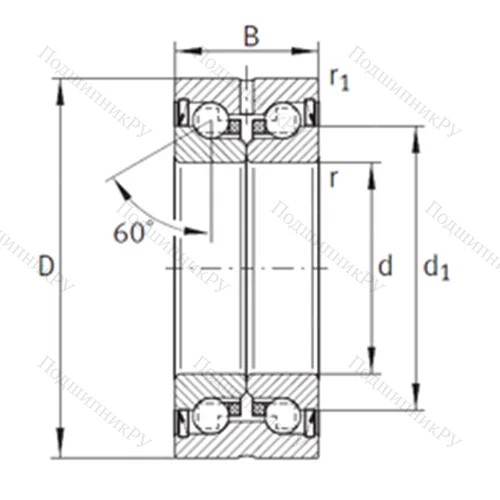 Подшипник шариковый упорно-радиальный ZKLN 4075-2Z