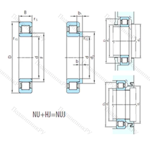 Подшипник роликовый радиальный NUJ 1080