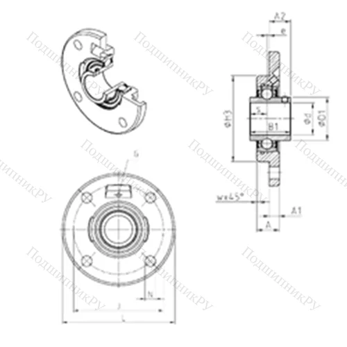 Подшипниковый узел шариковый радиальный UCFCE 201