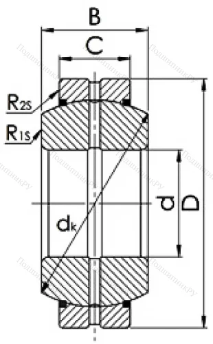 Шарнирный подшипник GE 25 ES 2RS в Орле