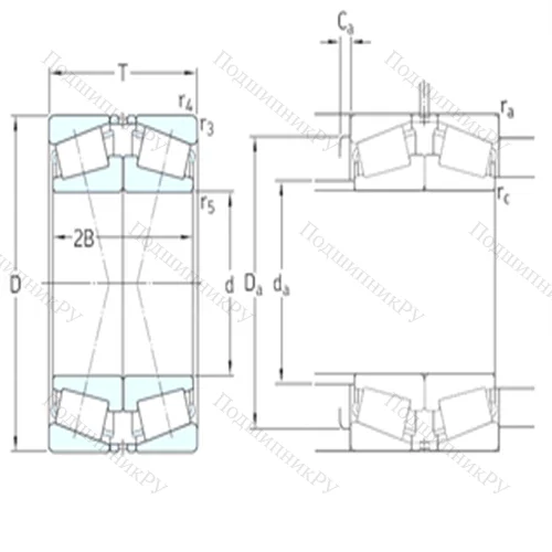 Подшипник роликовый радиально-упорный спаренный 32217J 2/QDF от производителя  SKF Подшипник роликовый радиально-упорный спаренный 32217J 2/QDF от производителя  SKF