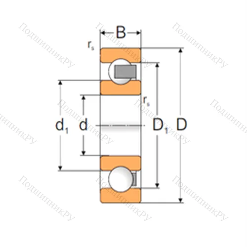 Подшипник шариковый радиальный 61907P