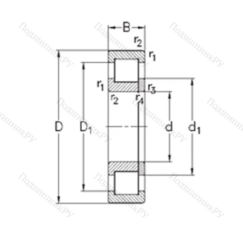 Подшипник роликовый радиальный NUP 2230-E-M 6
