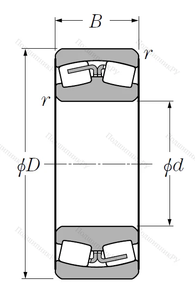 Сферический роликовый подшипник 23228 EMD 1