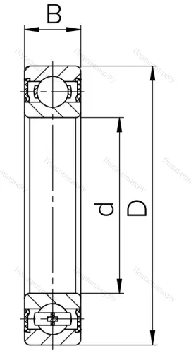 Шариковый однорядный подшипник 1000802 2RS (61802 2RS) в Орле