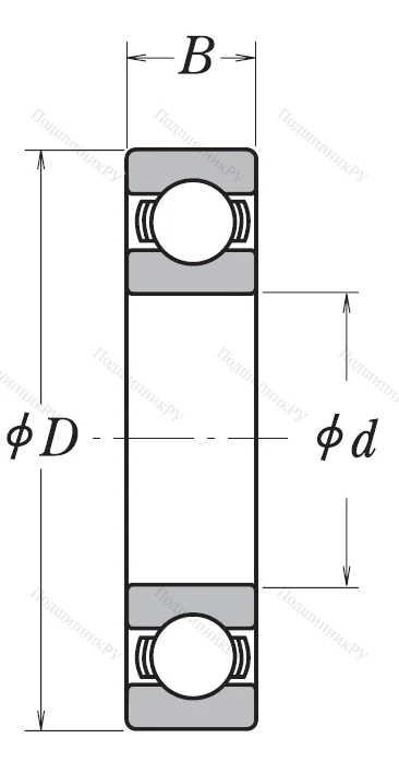 Однорядный шариковый подшипник 6909 CM