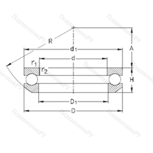 Подшипник шариковый упорный 53424-MP