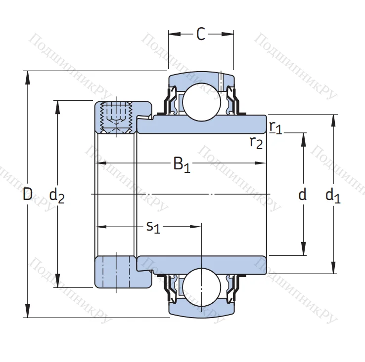 Корпусный подшипник YEL 212-2F в Орле