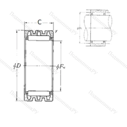 Подшипник игольчатый радиальный RNA 4917S