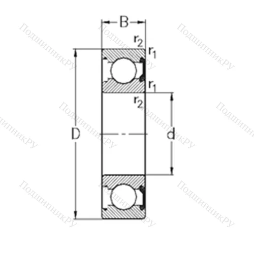 Подшипник шариковый радиальный 6217-2RSR от производителя  NKE