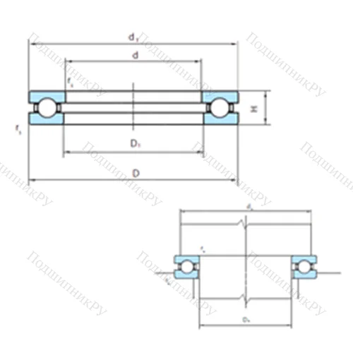 Подшипник шариковый упорный 51264