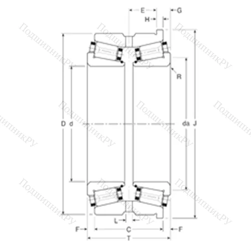 Подшипник роликовый радиально-упорный 283203X/283317XH