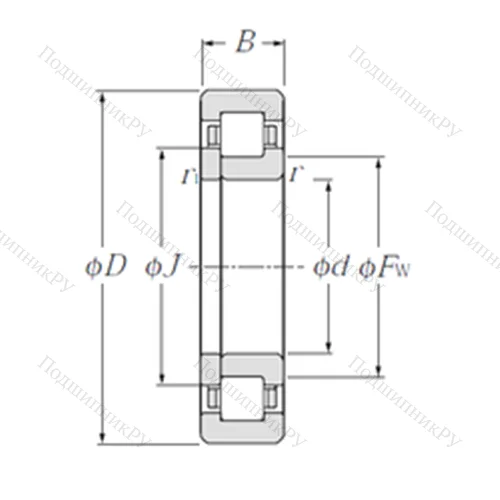 Подшипник роликовый радиальный NUP 410 от производителя  NTN Подшипник роликовый радиальный NUP 410 от производителя  NTN
