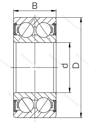 Радиально-упорный шариковый подшипник 3056206 2RS (3206 A 2RSTN) в Орле