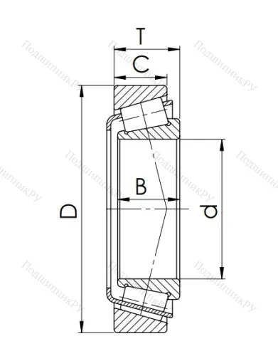Конический роликовый подшипник 7210 (30210) в Орле