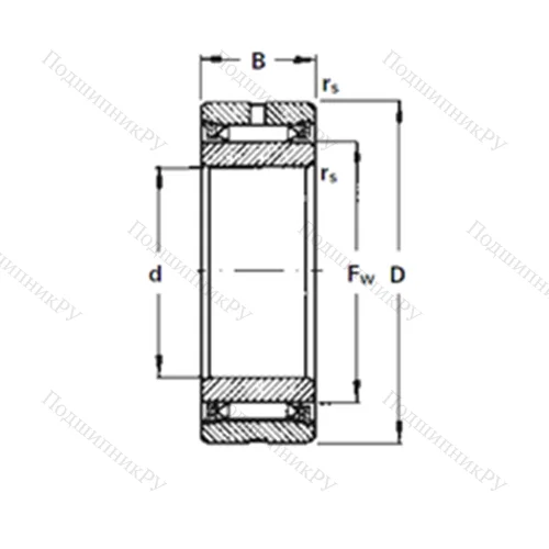 Подшипник игольчатый радиальный NA 1070