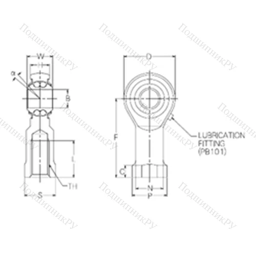 Подшипник шариковый радиальный самоцентрирующийся PBR 30FN от производителя  NMB