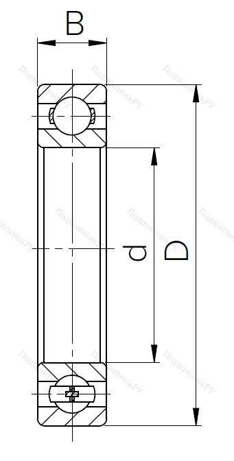 Шариковый однорядный подшипник 308 (6308) в Орле