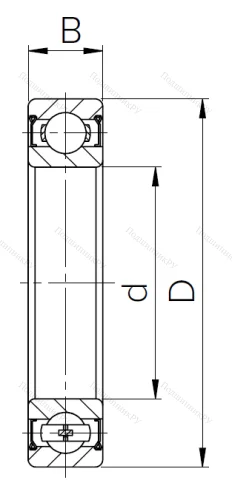 Шариковый однорядный подшипник 80208 (6208 ZZ) в Орле